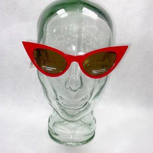 Juicy Red Pin-Up Girl Cat Eye Sunglasses